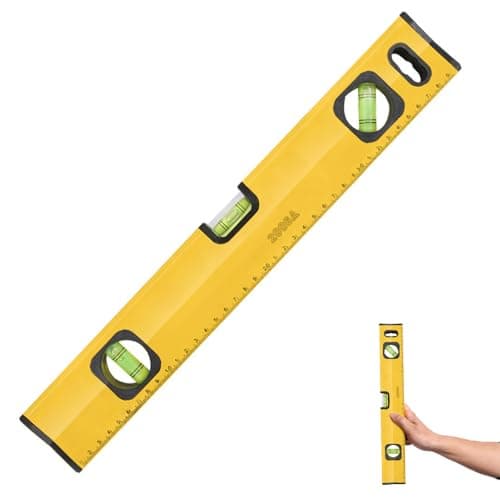 Image of Shock Resistant Torpedo Level, Aluminium Alloy Spirit Level 400mm/16 Inc, with Magnetic Base, with 3 Bubble 45°,90°,180° - Yellow