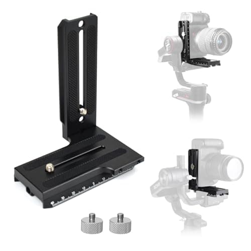 Image of Akeipho Vertical Mount L Bracket for Zhiyun Weebill-S Crane 2/3S DJI Ronin-S, Quick Release L Vertical Plate with Counterweights for Zhiyun Gimbal Stabilizer