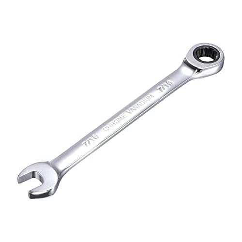 Image of sourcing map 7/16 Inch Ratcheting Combination Wrench SAE 72 Teeth 12 Point Ratchet Box Ended Spanner Tools, Cr-V