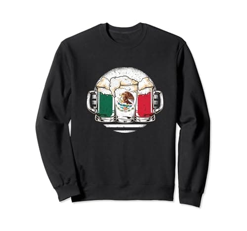 Image of Beer Mexican Flag Cinco de Mayo Mexico Drinking Lovers Party Sweatshirt