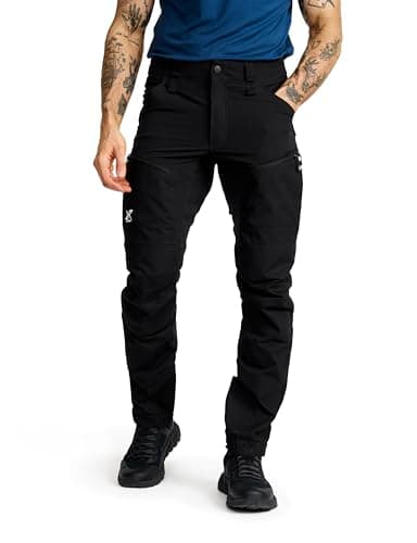 Image of RevolutionRace Men's RVRC GP Pro Trousers, Durable and Ventilated Trousers for Hiking, Walking, Exploring and All Other Outdoor Activities, Black, L