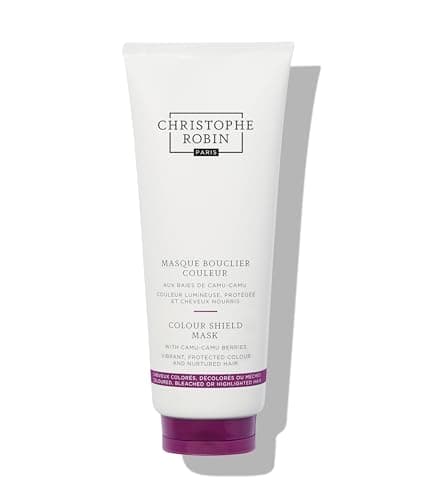 Image of Christophe Robin Colour Shield Mask 200ml – With Camu Camu Berries – Deep Conditioning Colour-Protecting Treatment – Restores Vibrancy & Shine for Colour-Treated Hair