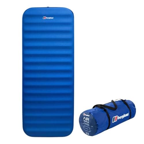 Image of Berghaus Air 10 Single Self Inflating Camping Mat with Carry Bag and Repair Kit, Air Bed for 1 Person, Compact Air Mattress, Camping Equipment (Blue)