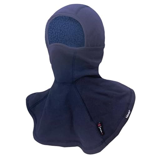 Image of Fullsheild FR NFPA2112 CAT2 Flame Resistant Balaclava for Welding, Hunting, Military, One Size, Winter Navy Fleece, 14 oz, One Size