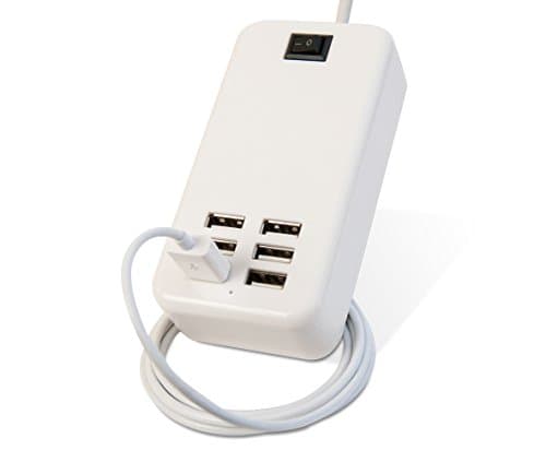 Image of iN TECH USB Hub Extension Lead USB Smart Plug - 6-Port Power Supply Charger Station with Surge Protector 3.5A Charge Adapter with UK Plug and 1.5m Extension Lead