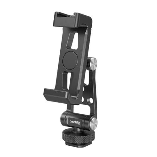 Image of SMALLRIG Universal Metal Phone Support with Cold Shoe Mount, Smartphone Holder Adapter Support Free Adjustment Joints, Phone Tripod Mount for iPhone 17 16 15 14, for Samsung Galaxy etc. - 4382