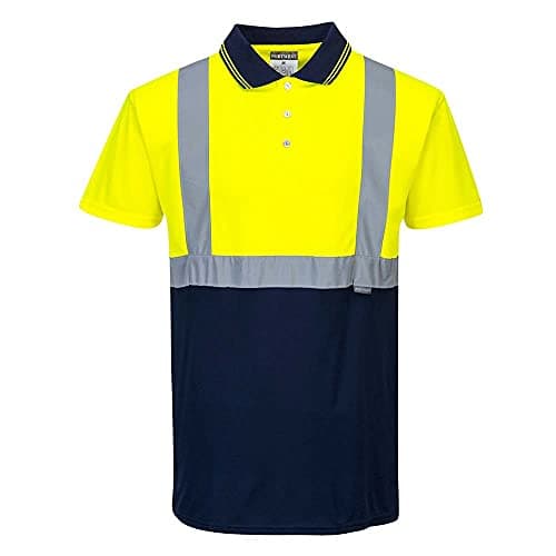 Image of Portwest Two-Tone Polo, Size: XL, Colour: Yellow/Navy, S479YNRXL