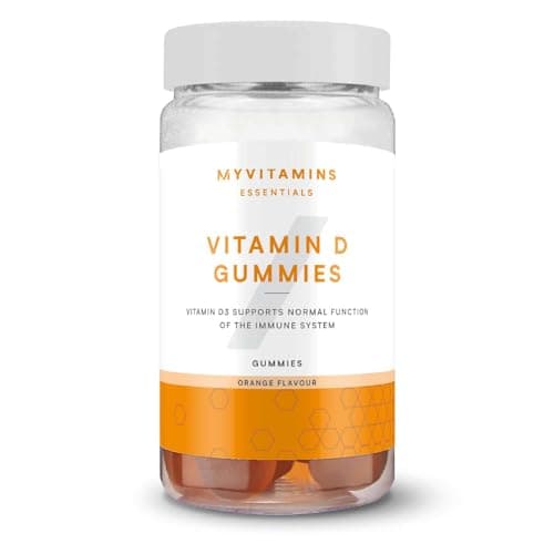 Image of Vitamin D Gummies 25mcg - Support Immune System, Bone Health & Muscle Function - Orange - Vegetarian Friendly - 60 Gummies - Essential Vitamin D for Immune Boost, Bone Maintenance & Muscle Support