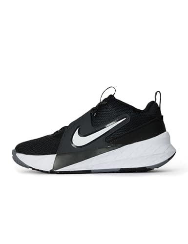 Image of Nike Kids Team Hustle D 12 (Gs) Basketball Shoes, Black/White/Anthracite, 6
