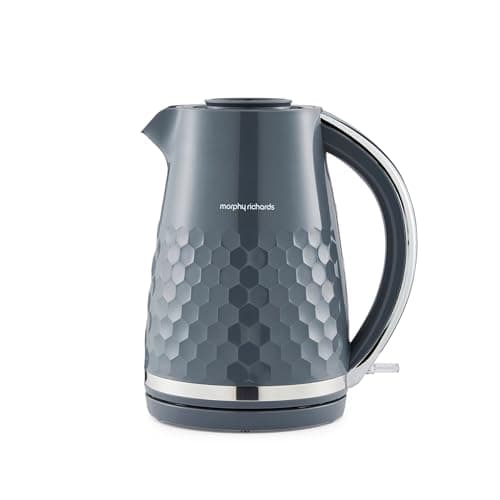 Image of Morphy Richards Hive Kettle, 1.5L, Easy Fill System, Enhanced Waterspout, 3KW Rapid Boil, 360 Degree Base, Limescale Filter, Water Viewing Window, Grey, 108273