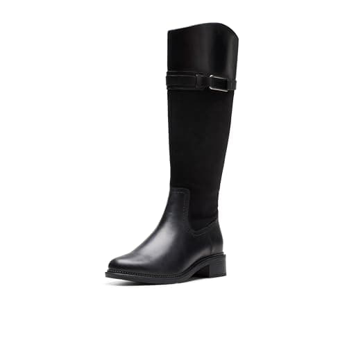 Image of Clarks Women's Maye Carly Knee High Boot, Black, 5.5 UK