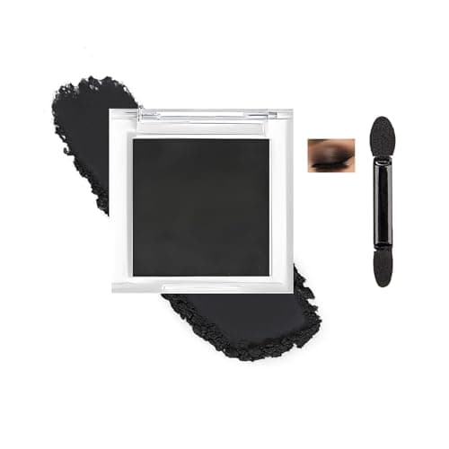Image of Black Matte Single Eyeshadow – Highly Pigmented, Long-Lasting Waterproof Pressed Powder, Smooth Blendable Texture, Hypoallergenic Formula for Smokey Eye Makeup & Sensitive Skin