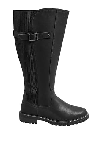 Image of Yours - Faux Leather Stretch Knee High Boots In Extra Wide Eee Fit - Women's