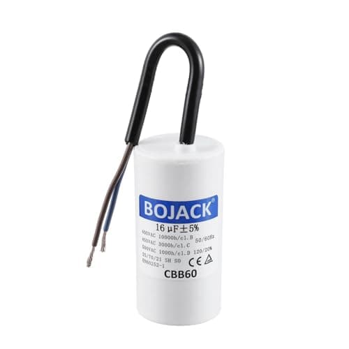 Image of BOJACK 16 uF 450 V AC 16 MFD CBB60 Wire Lead Cylinder Motor Run SH Capacitor
