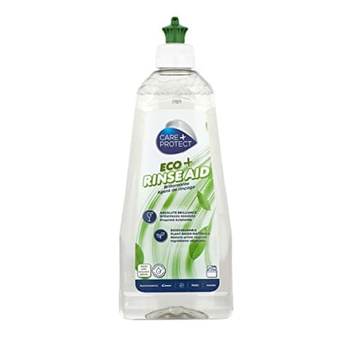 Image of CARE + PROTECT ECO+ Rinse Aid for All Dishwashers, Hypoallergenic, Facilitates Quick Drying, Extra Shine, No Halos, 500 ml