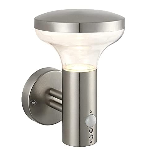 Image of Saxby Roko 3.5W Marine Grade Stainless Steel IP44 PIR Motion Sensor Outdoor Garden GU10 LED Wall Light
