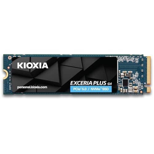 Image of KIOXIA EXCERIA Plus G4 NVMe SSD 1TB Internal SSD, PCIe Gen5 x4, Read 10,000MB/s, Write 7,900MB/s, PCIe 4.0 Backward Compatible, for Gaming, Decops and Laptops, Black Blue