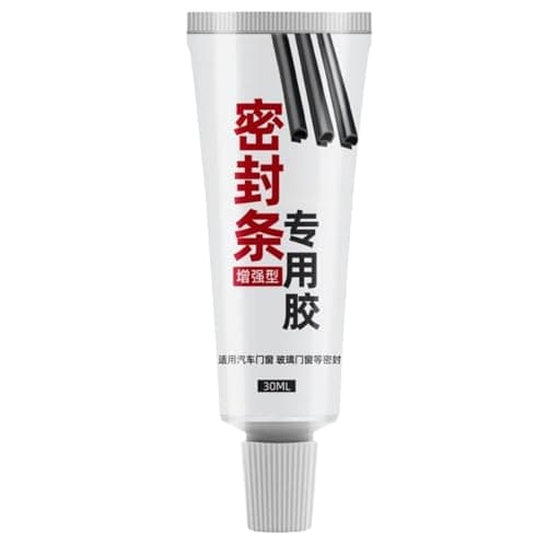 Image of Weatherstrip Glue,Car Sealing Strip Adhesive,Black Silicone Sealant,High Temperature Waterproof Windscreen Sealant,Strong Rubber Glue for Car Door and Window Windshield Adhesive,Windscreen Se/alant