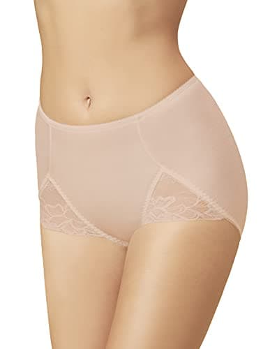 Image of VANEVER Women's Control Briefs, Light Control Panties Knickers Lace Shapewear High Waist Body Shaper Underwear Nude 16