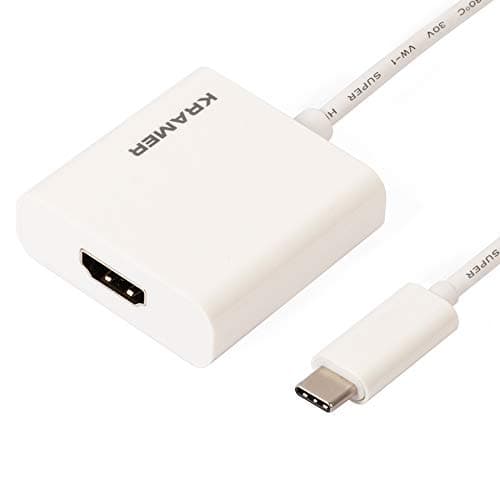 Image of Kramer Electronics ADC-U31C/HF video cable adapter 0.17 m USB C HDMI Type A (Standard) White