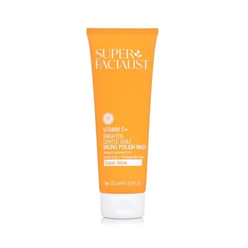 Image of Super Facialist Vitamin C Gentle Daily Micro Polish Face Wash - Exfoliating Cleanser for Sensitive Skin, Removes Impurities, Biodegradable Beads, Vegan Friendly 125ml