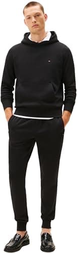 Image of Tommy Hilfiger Men’s Flag Logo Tracksuit with Hood, Black (Black), M