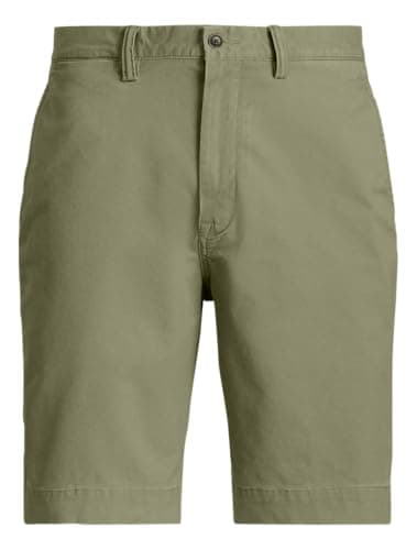 Image of Polo Ralph Lauren Mens Classic Fit Stretch Chino Short, Olive, 42W x 9L