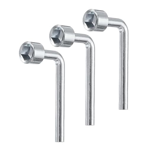 Image of sourcing map 3pcs l Shaped Angled Open Hex Socket Wrench 15mm Metric Carbon Steel Single Ended 6 Point Socket Spanner for General Repairing Pipeline Bicycle Car Maintenance DIY Hand-Making