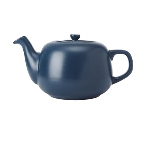 Image of La Cafetière Ceramic Teapot, Navy, 1.5 litres, Labelled
