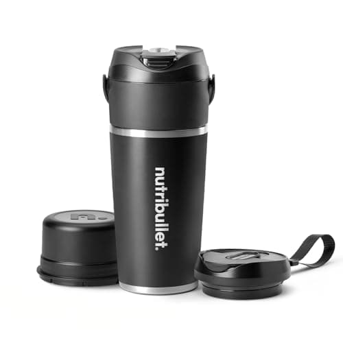 Image of nutribullet Flip Portable Blender with Insulated Cup (590ml) - 24hr Chill Tumbler - 11.1V High Torque Motor Blends Frozen Fruit, Nuts & Ice for Smoothies & Juices - Long Lasting & Rechargeable Battery