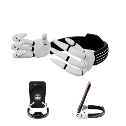Image of Jack Skellington Hands Phone Stand for Desk- Tim Burton’s The Nightmare Before Christmas Jack and Sally Phone Holder Stand for Office – Disney Gifts and Stocking Stuffer for Disney Adults and Kids