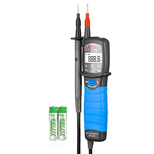 Image of Multimeter Electrical Tester,Voltage Tester Pen AC DC 600V Volt Meter Measures Voltage, Continuity Tester, Phase Sequence Measurement, with Display Screen, Backlight, Lamp Light, Audible LED Alarms