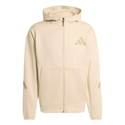 Image of adidas Z.n.e. Full-Zip Hoodie for Men, beige, Small