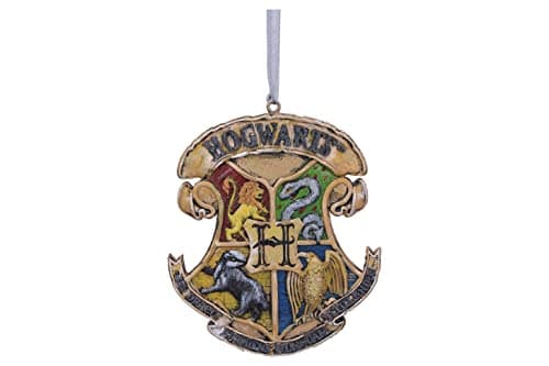 Image of Nemesis Now Harry Potter Hogwarts Crest Hanging Ornament, Yellow, 8cm