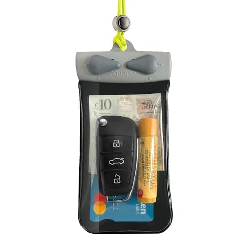 Image of Aquapac Keymaster Waterproof Travel Case, Made in the UK, Carry Cord, Travel Essential, 5 Year Warranty, Eco Friendly, Watersports, Hiking, Mountain Biking, Running Accessory