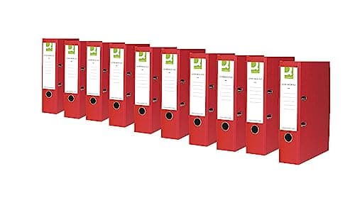 Image of Q-Connect Lever Arch File Paperbacked A4 Red (10 Pack) KF20041