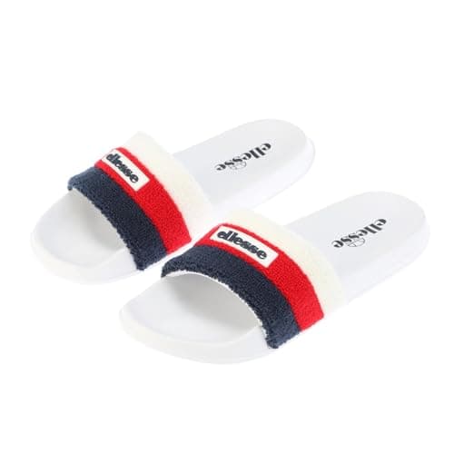 Image of Ellesse Mens Triply Slide Pool Shoes - White/Red, UK9