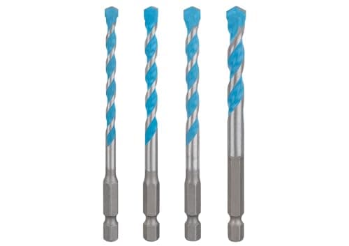 Image of Bosch 4X Expert HEX-9 Multi Construction Drill Bit Set (for Concrete, Soft Ceramic Tiles, Ø 5,5, 6,0, 7,0, 8,0 mm, Professional Accessory Impact Drill/Driver, Drill Drivers)