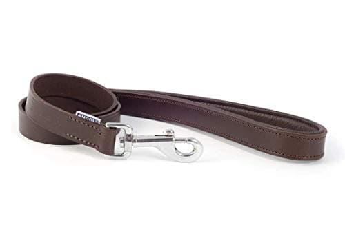 Image of Ancol Vintage Leather Padded Lead Chestnut 22 mm X 100 cm