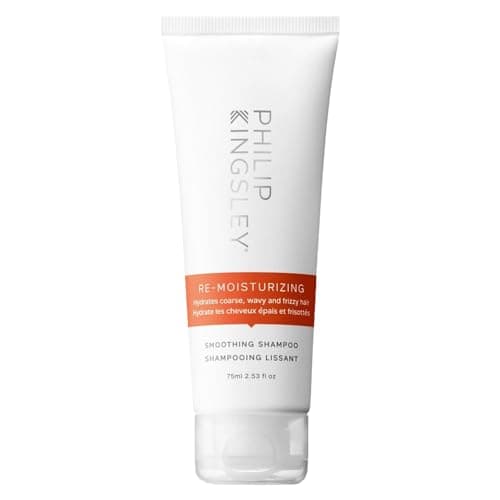Image of Philip Kingsley | Re-Moisturizing Smoothing Shampoo | For Curly, Frizzy, Wavy, Dry, Coarse Hair Types | Hydrating Shampoo that Re-Moisturizes and Smooths Hair | 75ml