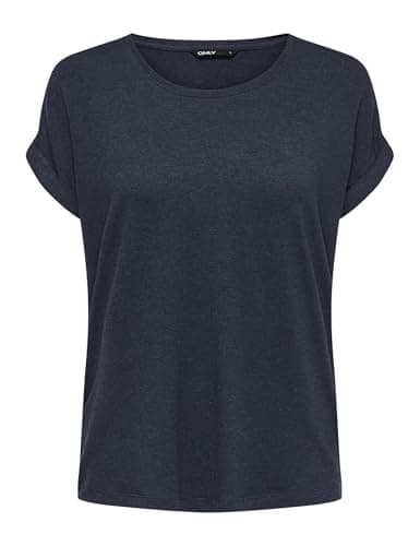 Image of ONLY Women's Onlmoster S/s O-Neck Top Noos JRS T-Shirt, Blue (Navy Blazer), 40 (Manufacturer Size: Large)