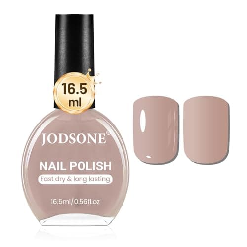 Image of JODSONE 16.5ml Light Brown Nail Polish Large Volume Quick Dry Nail Polish, Long Lasting Shine, Fingernail Toenail Nail Art DIY Home Travel Nail Art Gift