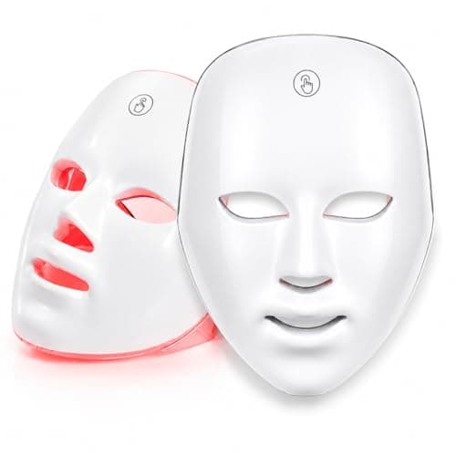 Image of Suplexity LED Red Light Therapy Face Mask Advanced, 7 Colour Treatment, Anti-Aging Skin Health Care Product Treatment, USB Rechargeable, Professional Facial Beauty Skincare Device Adjustable