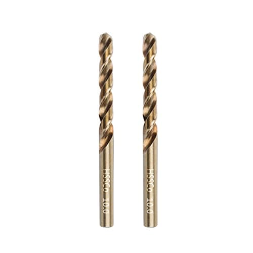 Image of Gunpla Cobalt Drill Bits 10mm 2-Pieces, M35 HSS Metric Straight Shank Jobber Drill Bit Set for Hardened Stainless Steel, Metal, Aluminium, Tile, Wood, Plastic and Cast Iron…