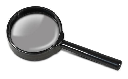 Image of Eagle Handheld Portable Magnifying Glass With Clear Precision Optics, 5X Magnification, 50mm Glass Lens and Easy Grasp Handle for Reading Fine Print and Close Inspection Work