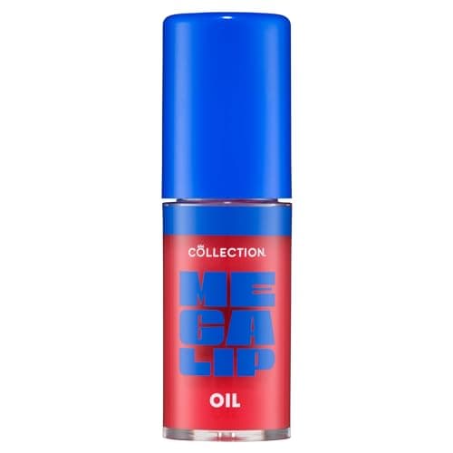 Image of Collection Cosmetics Mega Lip Oil, Moisturising High Shine Lip Oil, Non-Sticky, Fat Applicator, Infused with Squalene and Cloudberry Oils, 5ml, Shade Bombshell, Deep Pink