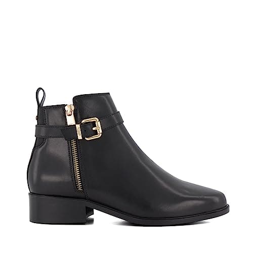 Image of Dune London Ladies Pepi Buckle-Side Casual Ankle Boots Size UK 4 Black