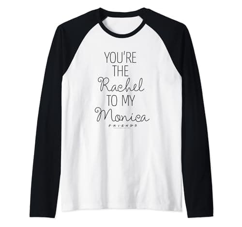 Image of Friends You're Rachel To My Monica Raglan Baseball Tee