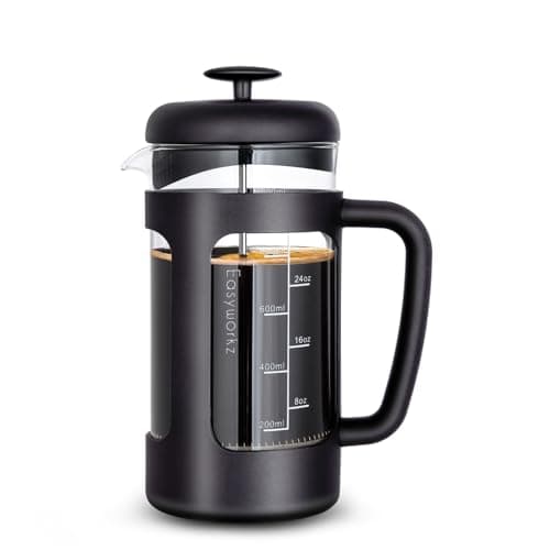 Image of Easyworkz French Press 1000ml Coffee Tea Maker with Borosilicate Glass,Soft Grip Handle