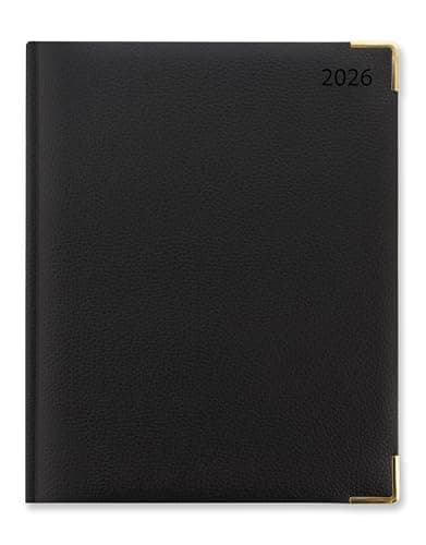 Image of Letts of London Connoisseur Quarto vertical week to view with appointments 2026 diary - Black 26-TC3YBK